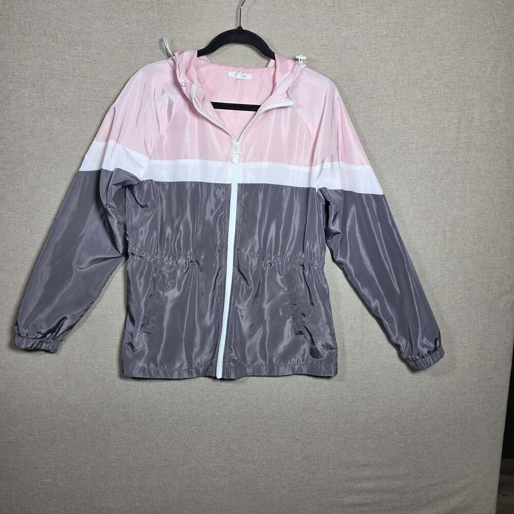 Maurices Light Weight Wind Breaker Jacket Womens Full Zip Hooded Size M